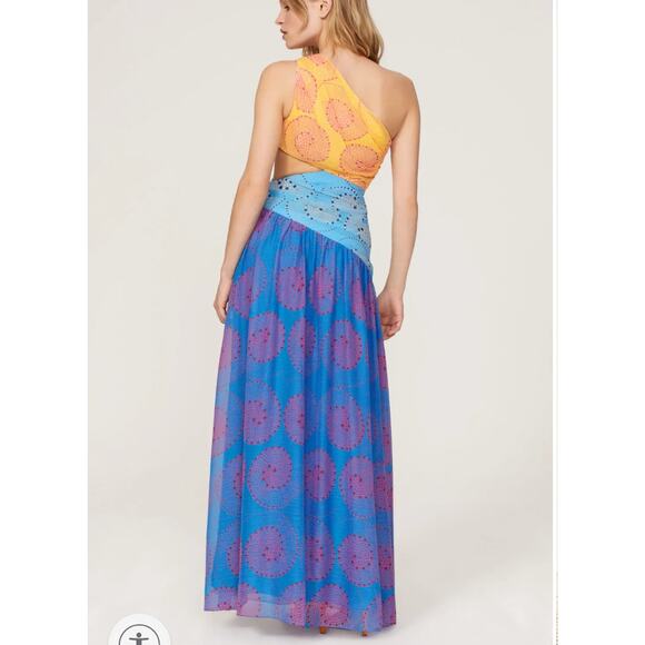 STAUD Yellow and Blue Maxi Dress - Picture 4 of 13